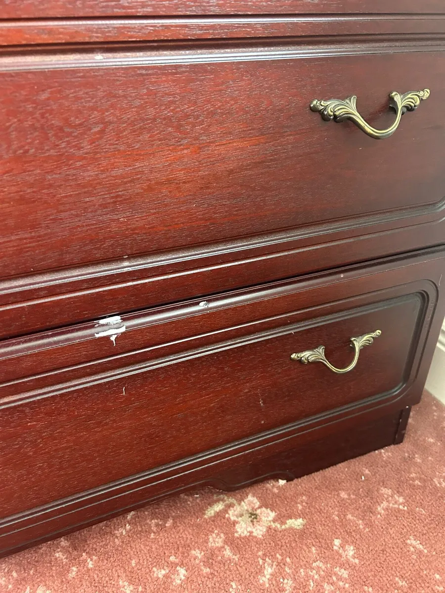Mahogany dressing table and mirror - Image 4