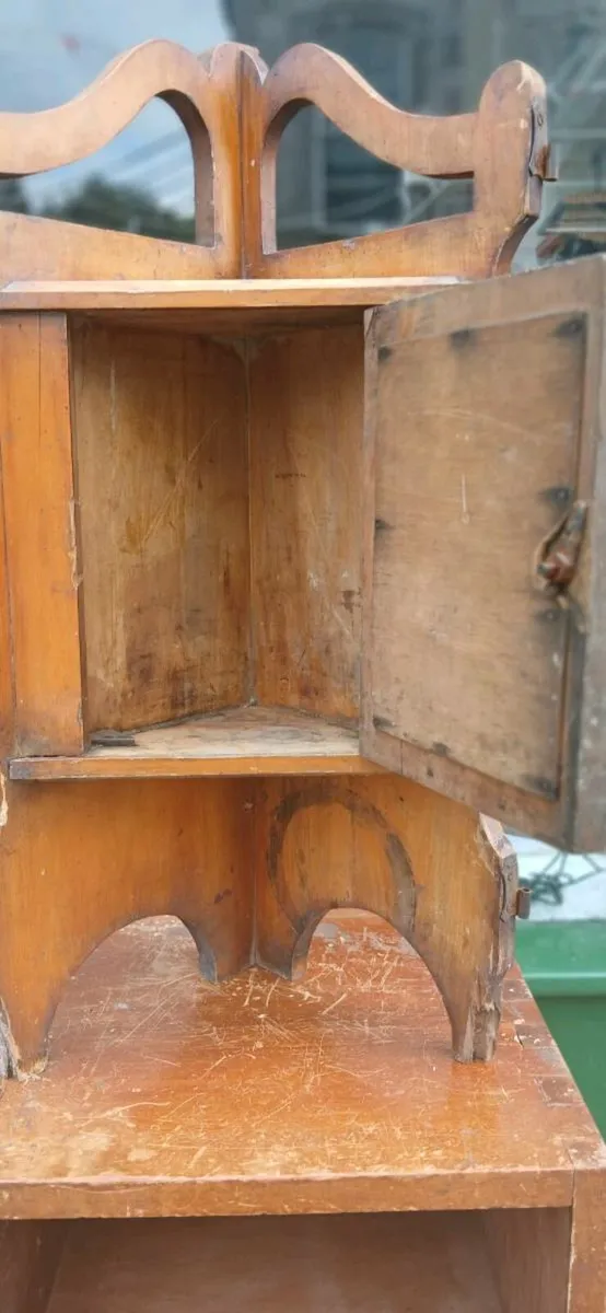 Small antique French corner cabinet - Image 4
