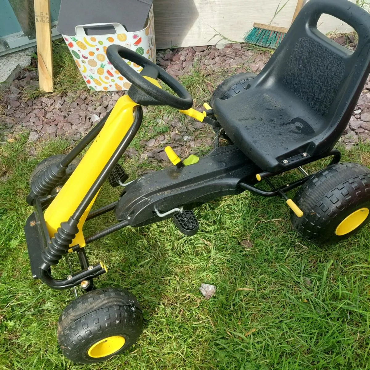 Go Racing Go-Kart Black & Yellow - Image 1