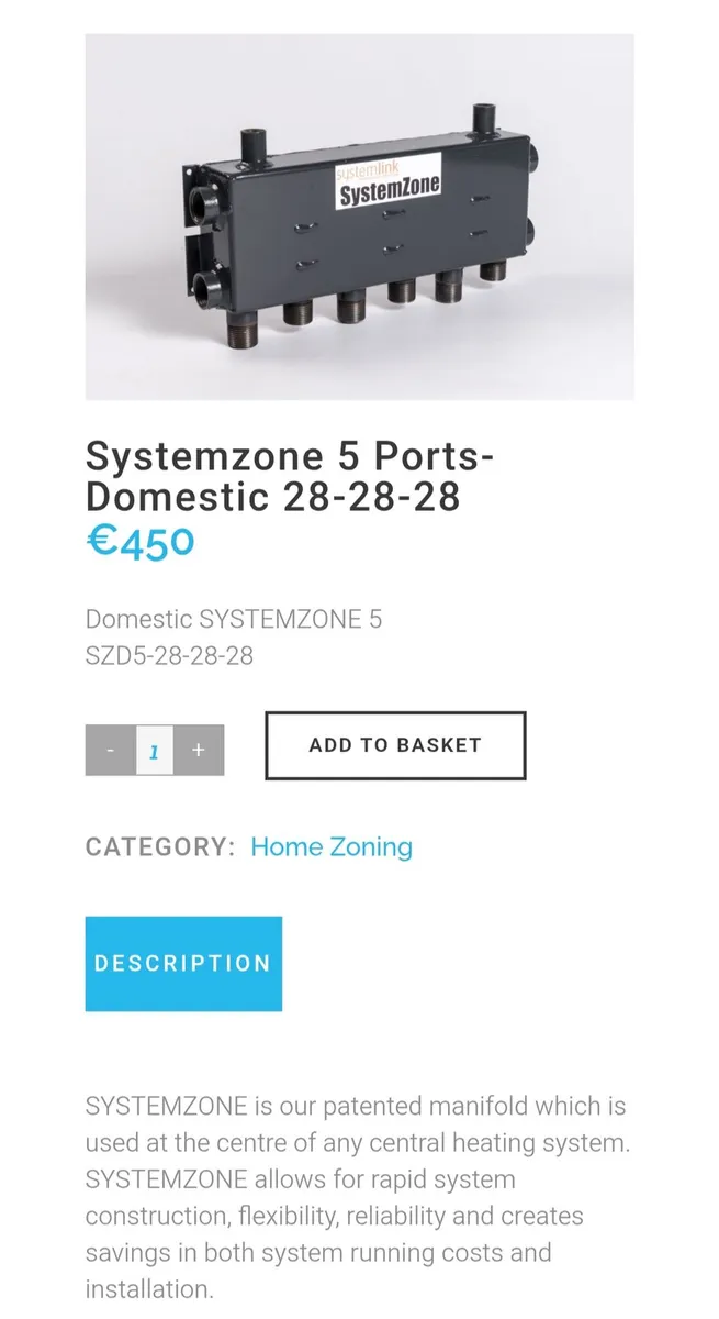 Systemlink systemzone 5 port domestic manifold - Image 2