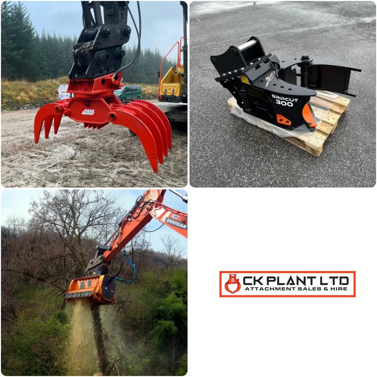 Mulcher , shears & grabs for hire