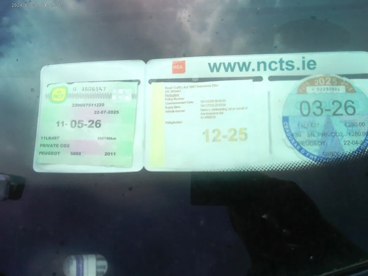 Peugeot 5008 7 seater tax and nct 05/26 - Image 2