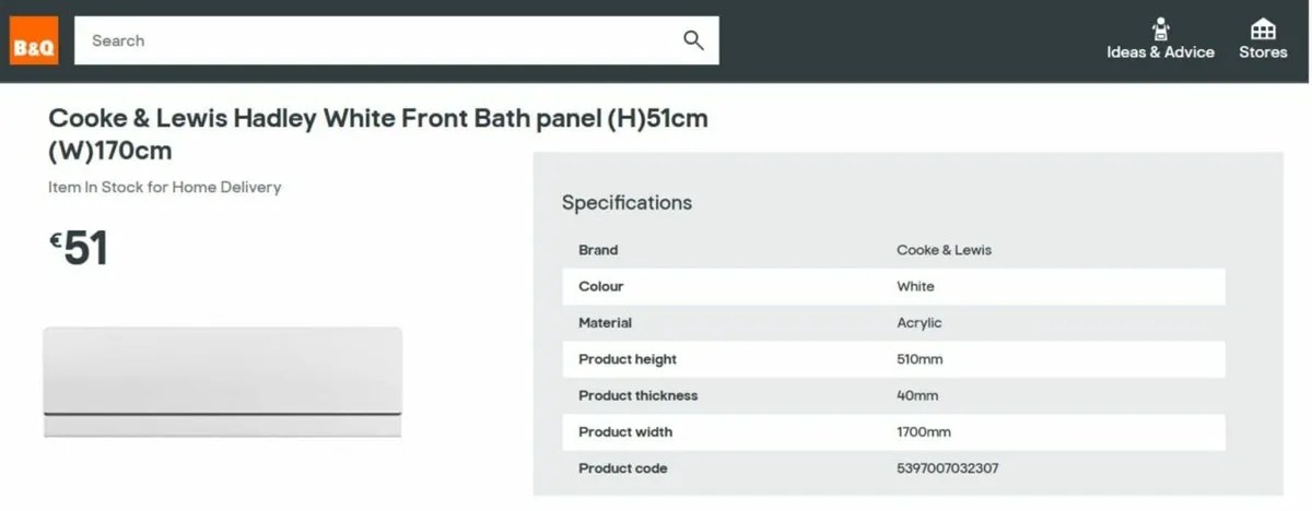 Bath and bath panel - brand new - Image 1