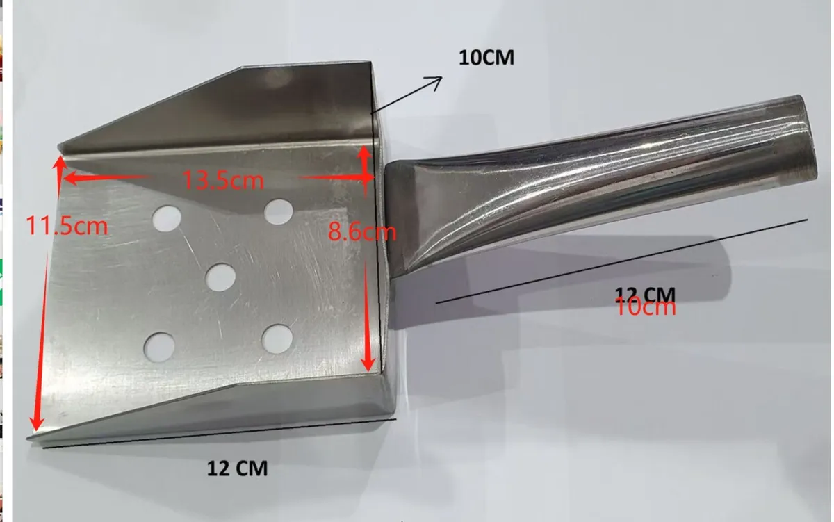 Handmade stainless steel chip scoop - Image 1