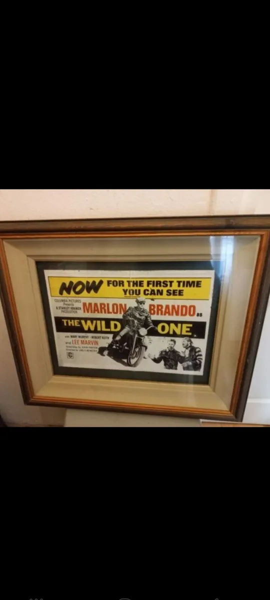 the wild one marlon brando framed poster - Image 1