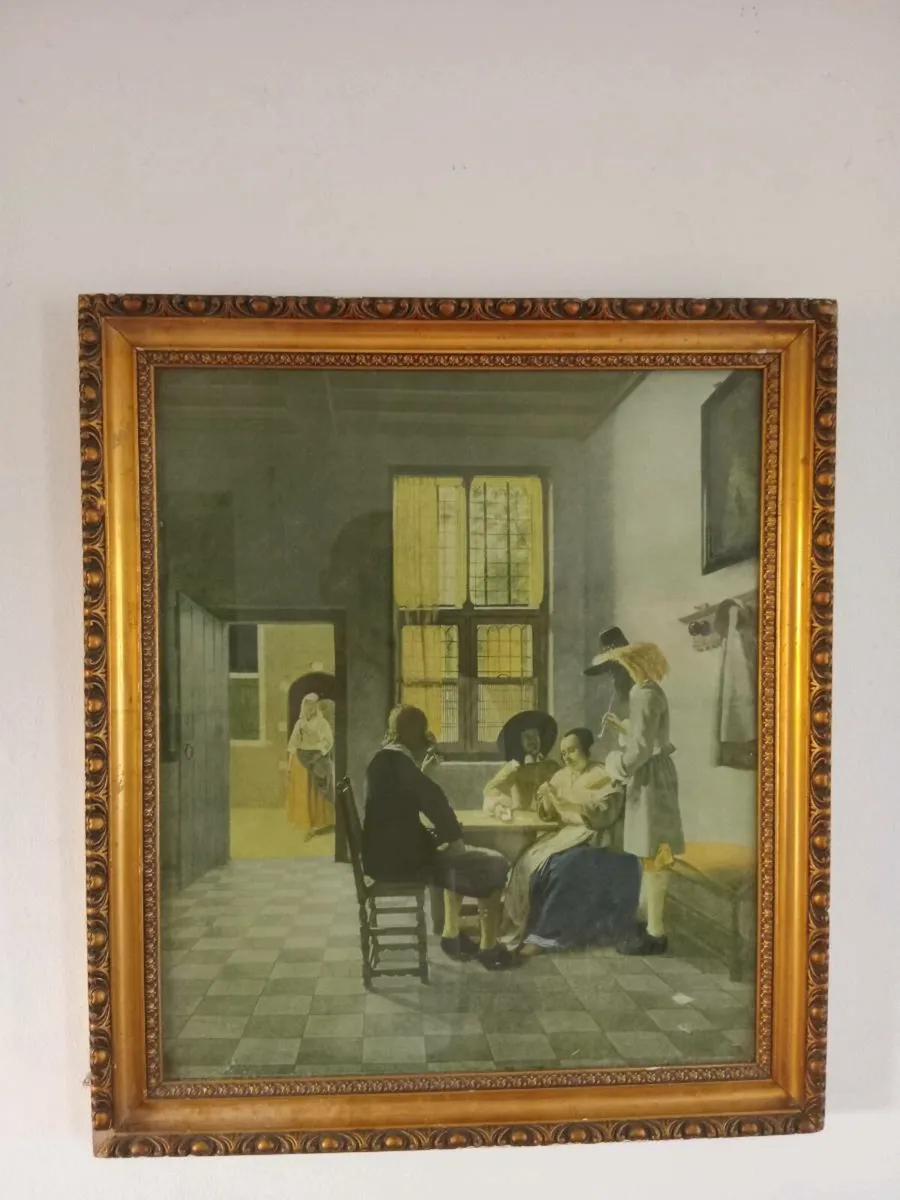 cardplayers in a sunlit room by pieter de hooch - Image 1