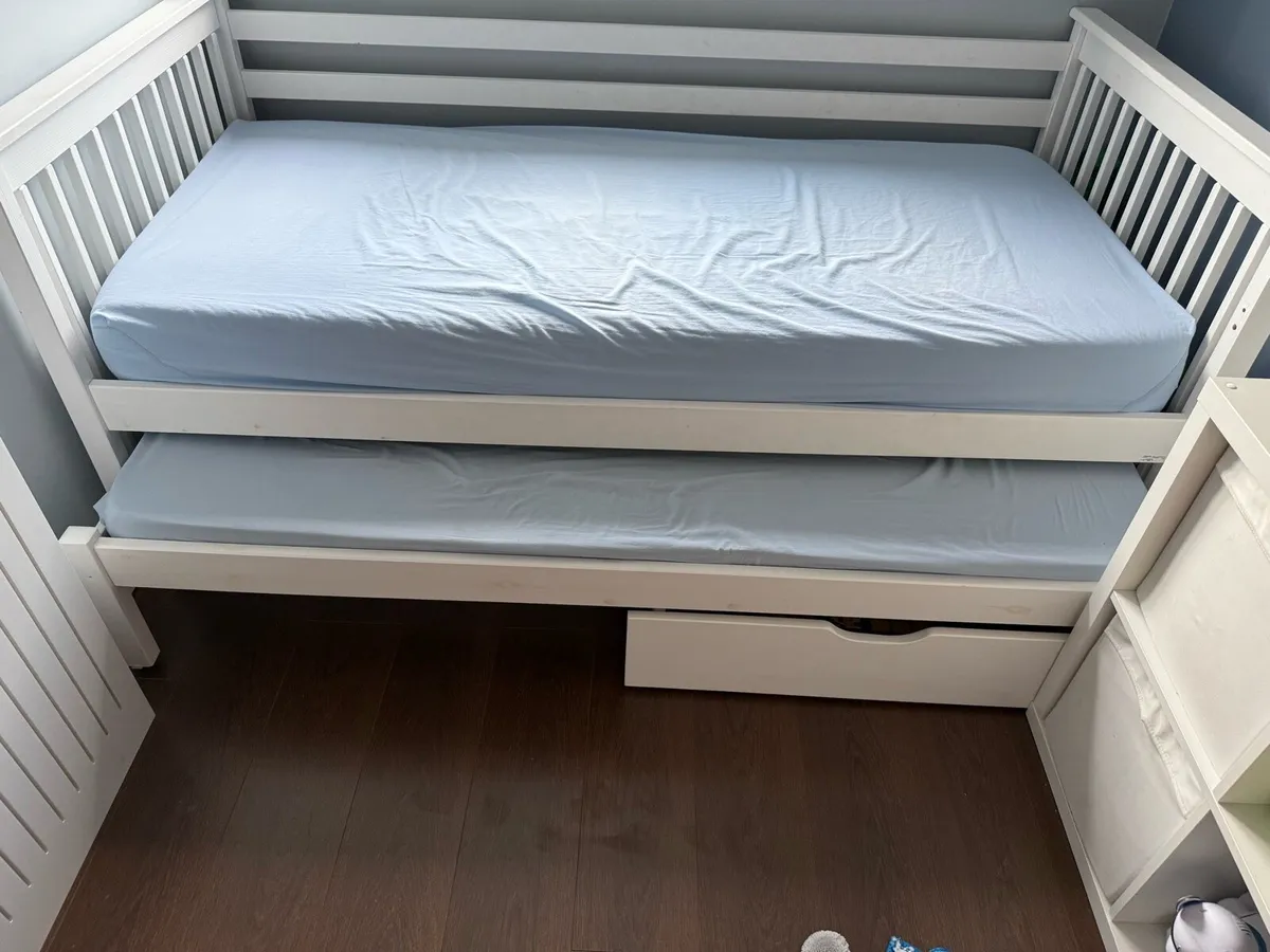 Single bed with Trundle single and storage - Image 3