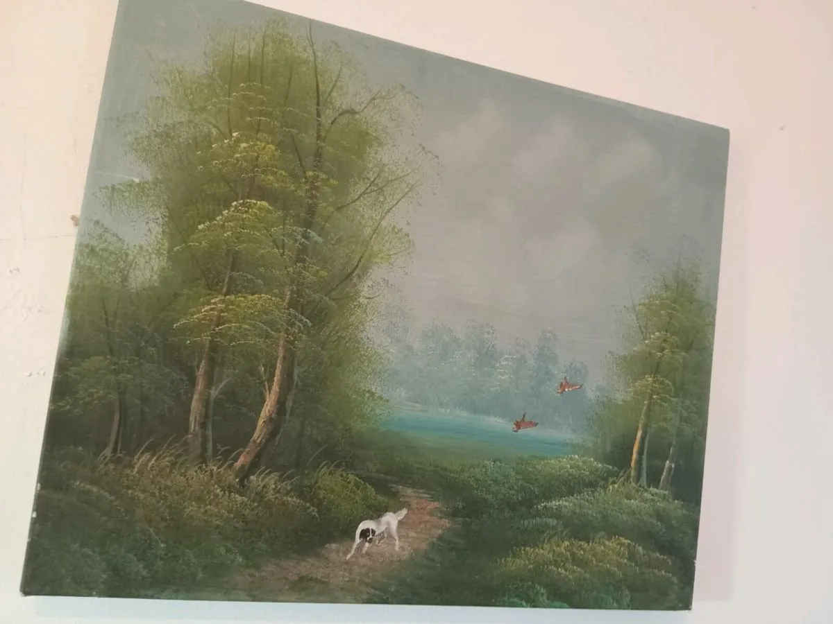 stunning oil on canvas signed - Image 1