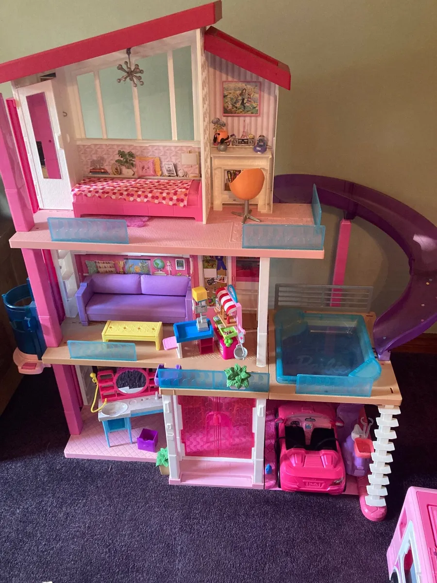 2 Barbie Dreamhouse (incl. camper van and car) - Image 3
