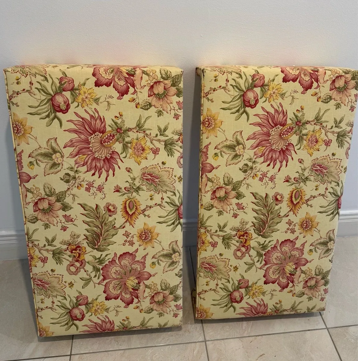 2 wood boxes with fabric- DIY - Image 1