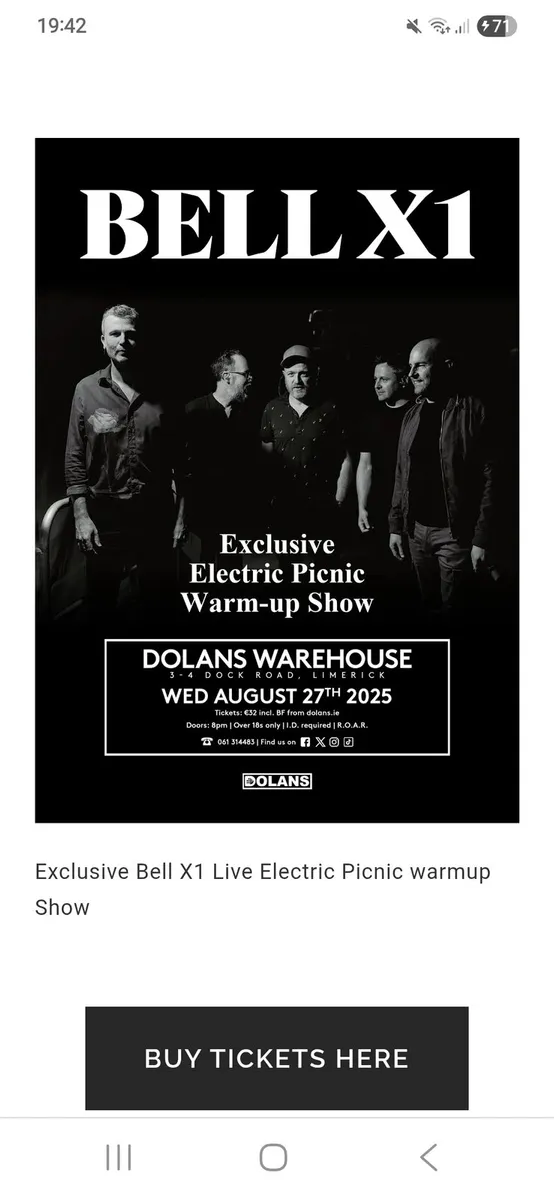 Two tickets for bellx1
