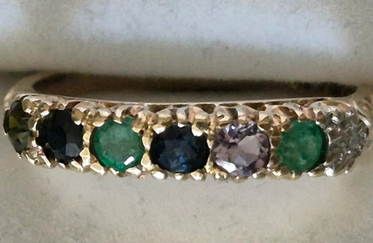 9ct Gold and Multi-set Stones - Size L - Image 2