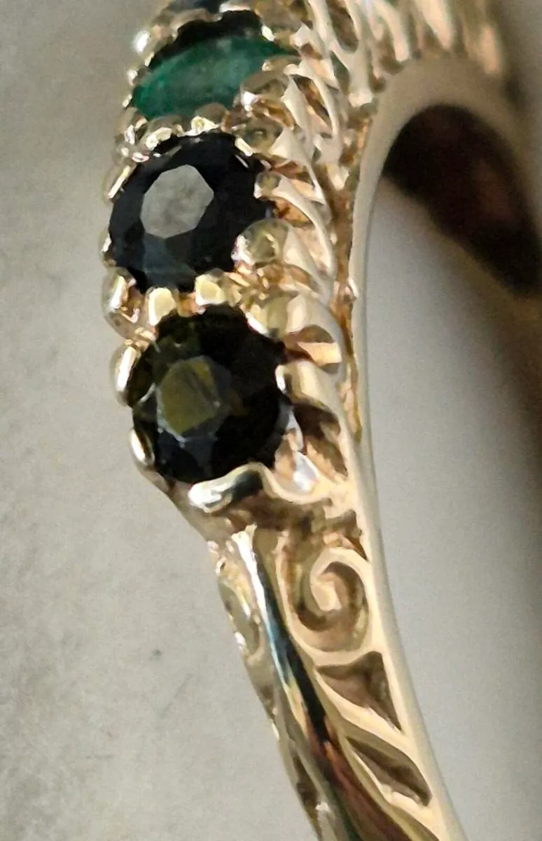 9ct Gold and Multi-set Stones - Size L - Image 3