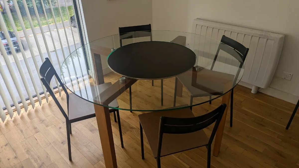 Glass Table and Chairs - Image 1