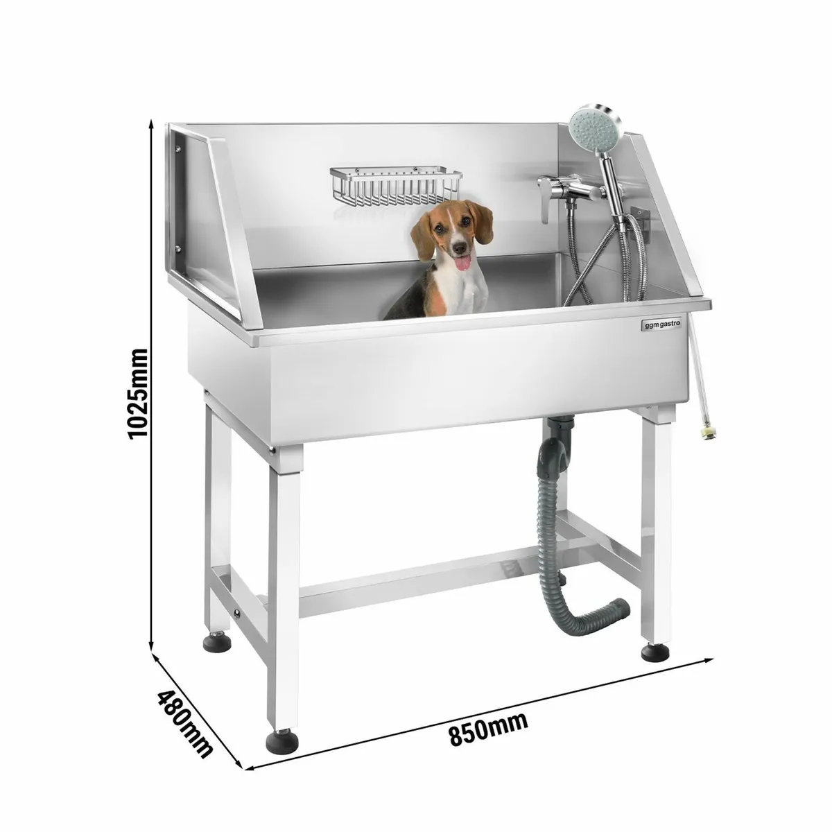 Professional Stainless Steel Pet Grooming Bath wit - Image 2