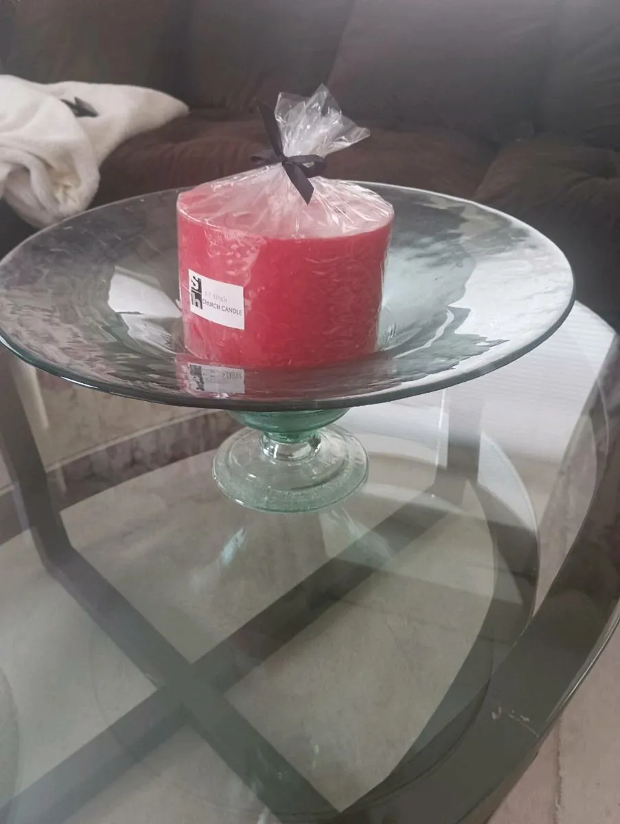 Beautiful bowl, large candle,new - Image 2