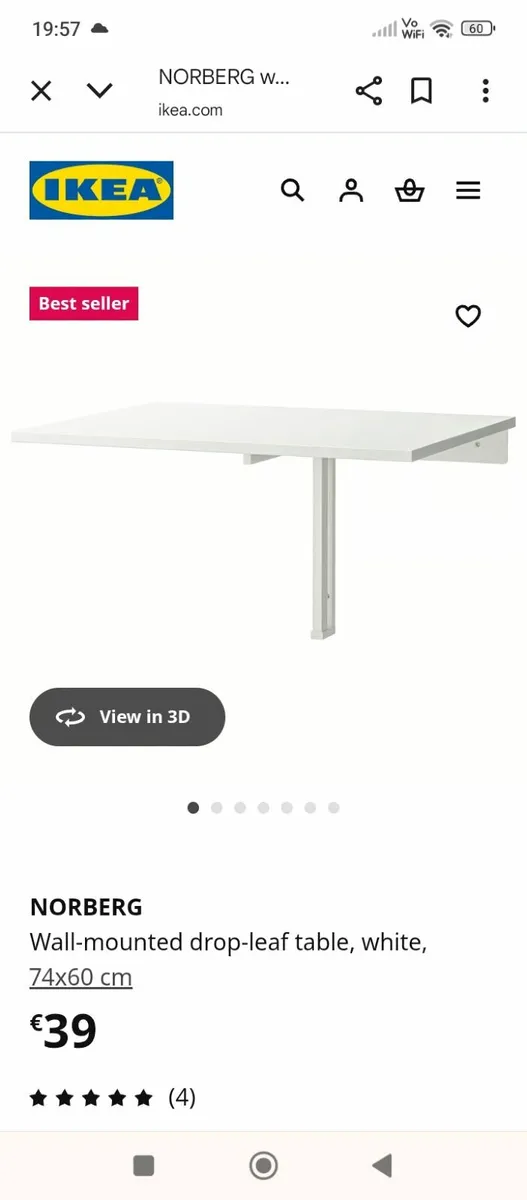Folded desk and office chair - Image 1