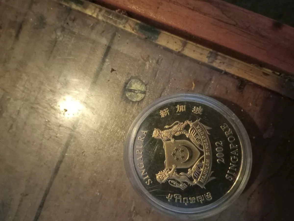 singapore gold coin 33.7grams in safety case - Image 1