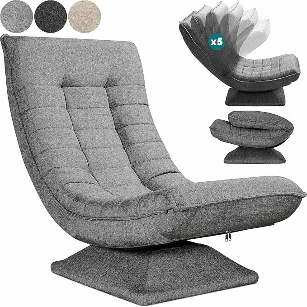 Armchair Recliner 360 deg 5-way adjustable backres - Image 3