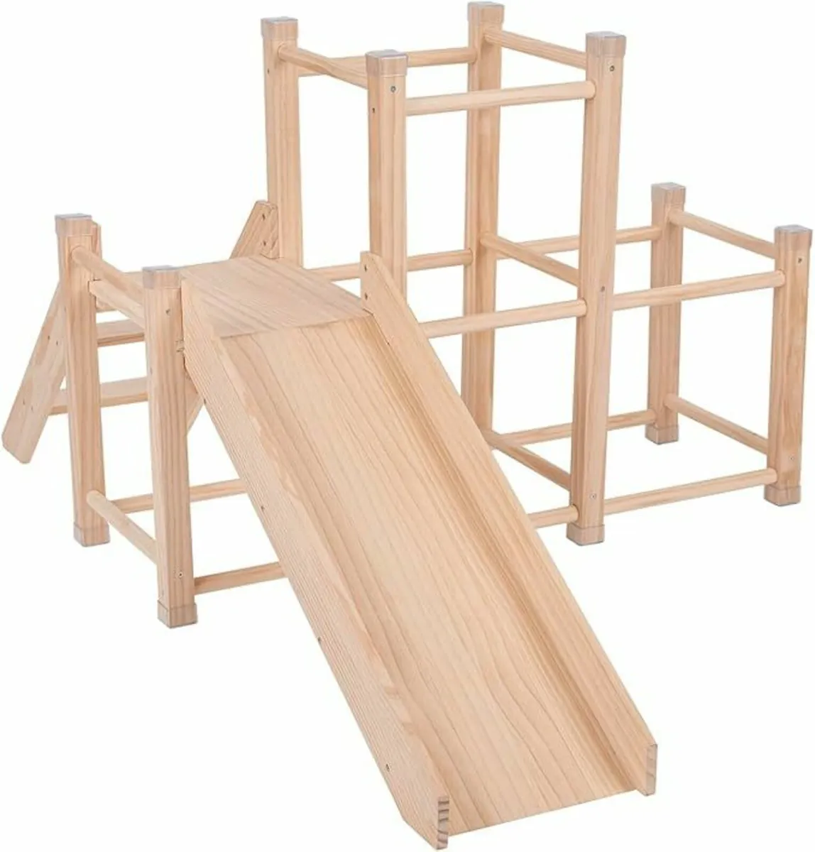Adventure Climbing tower Wooden Playground with Sl - Image 1