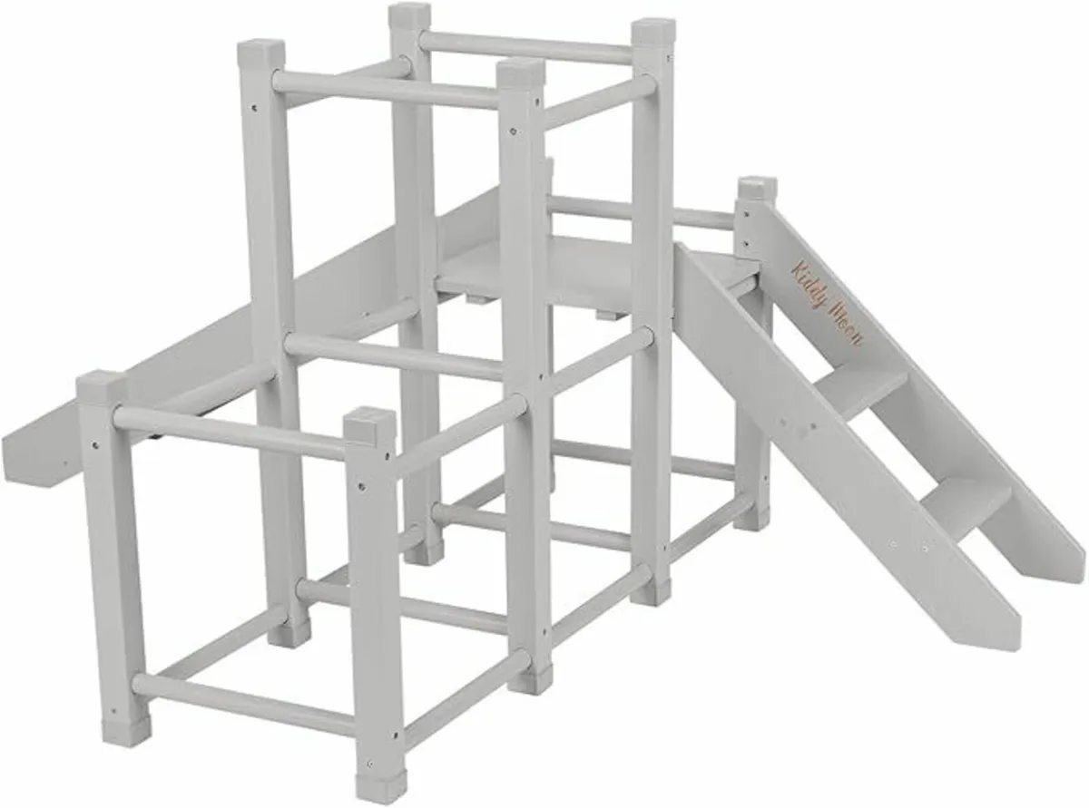 Adventure Climbing tower Wooden Playground with Sl - Image 4
