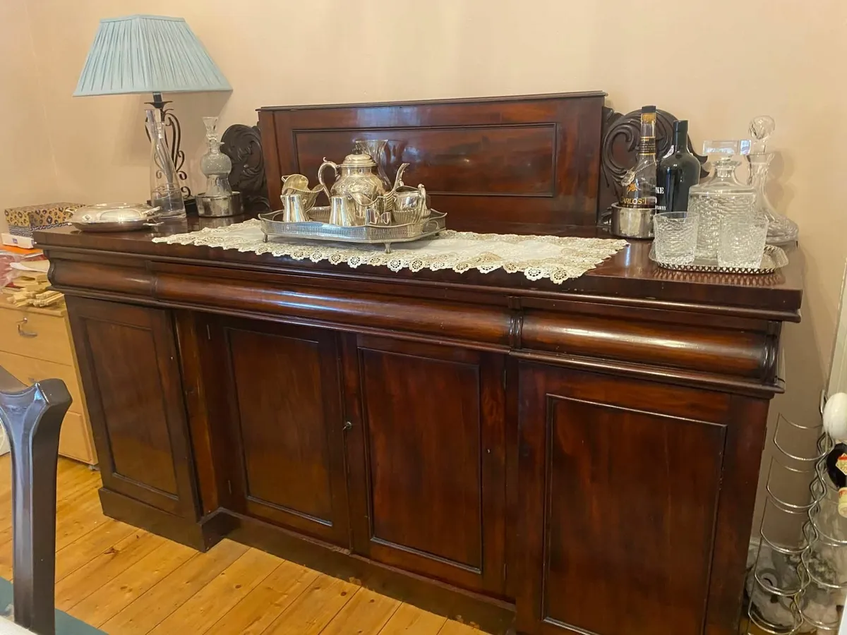 Mahogany sideboard & Georgian writing desk - Image 1