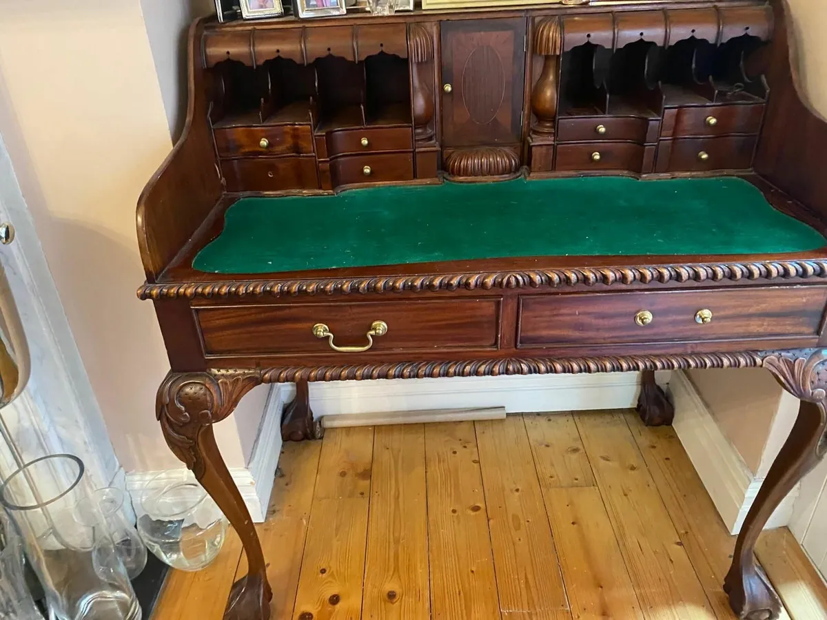 Mahogany sideboard & Georgian writing desk - Image 2