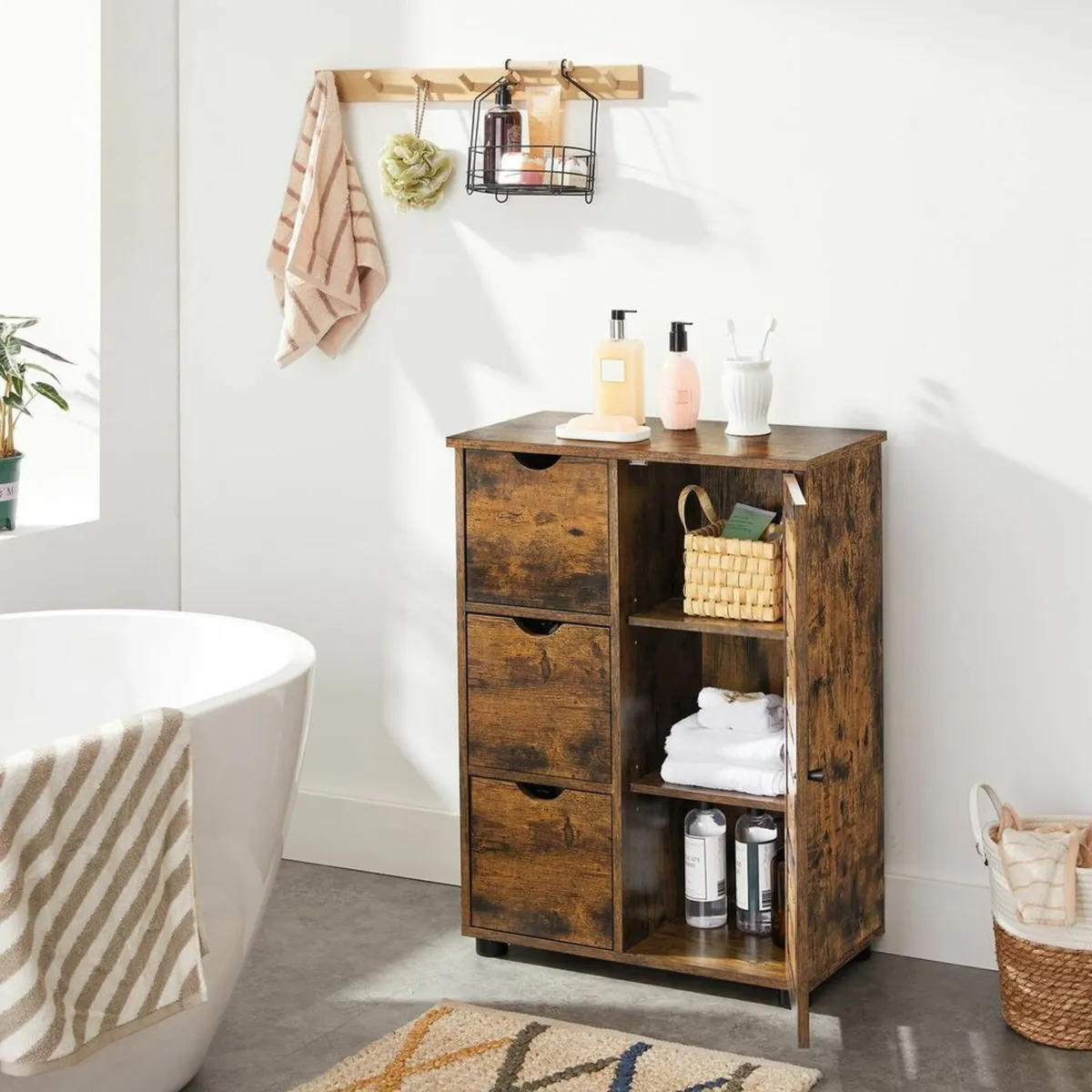 Industrial Style Cabinet with Door bathroom living - Image 4