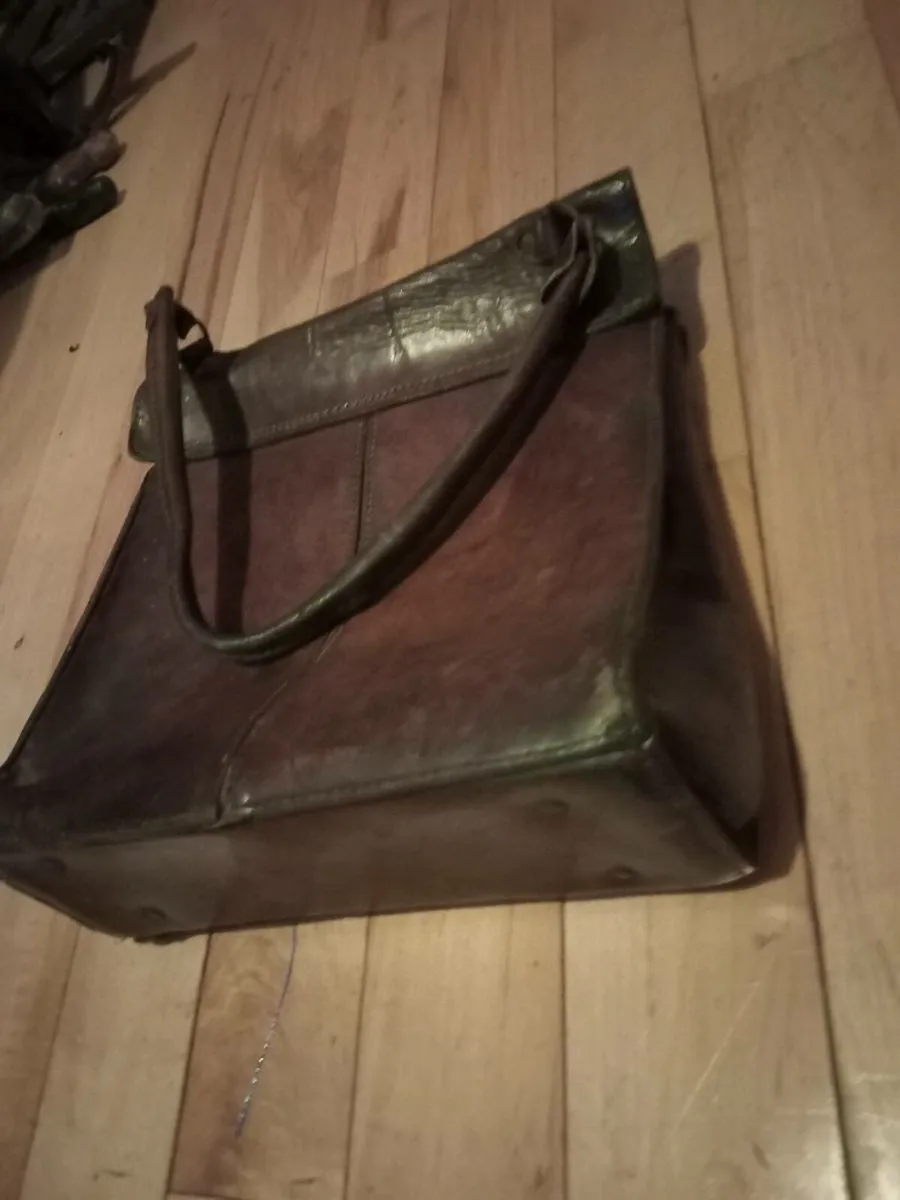 vintage leather cheney bag - Image 3