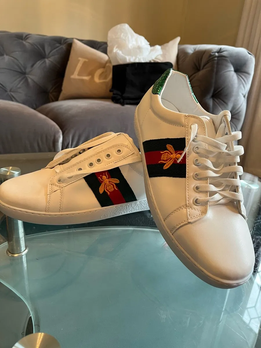 Brand New White Gucci Mens Runners Shoes - Image 3