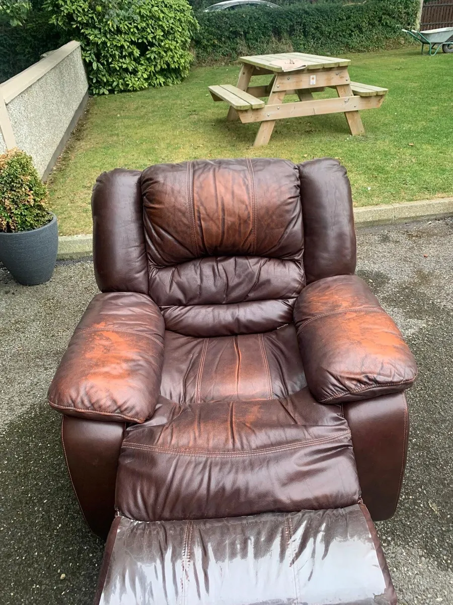 Leather Suite of Furniture for sale - Image 4