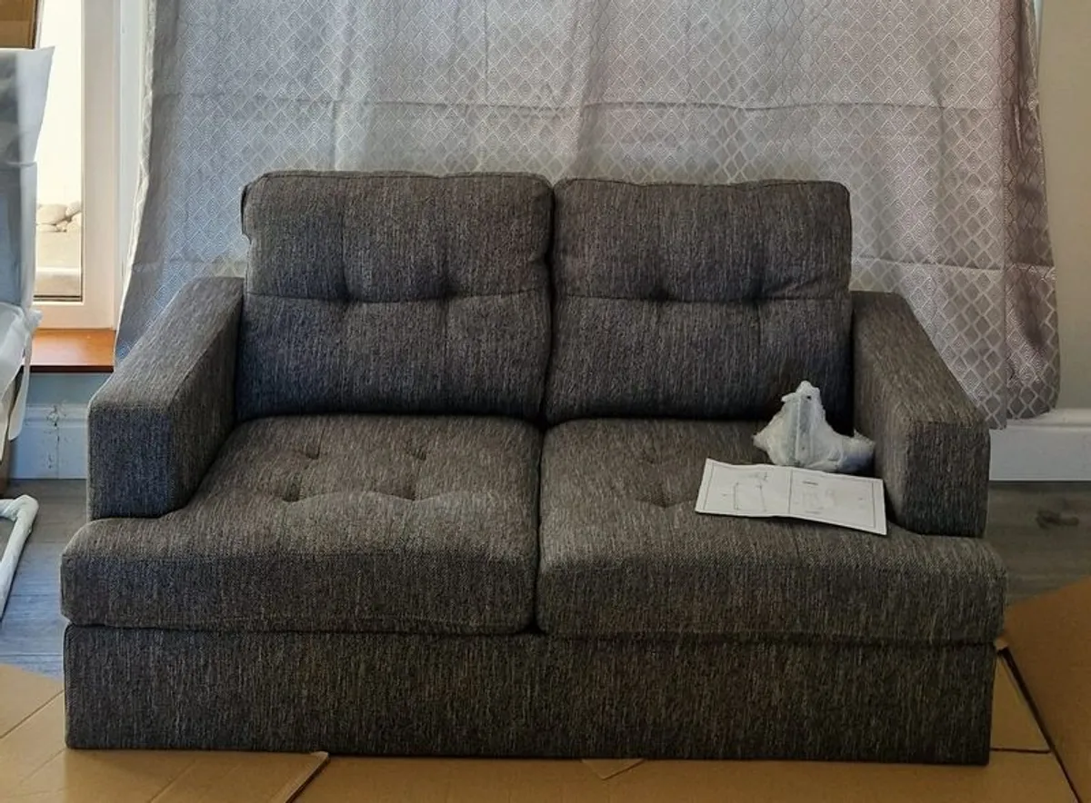 2-seater fabric sofa - 1 year old