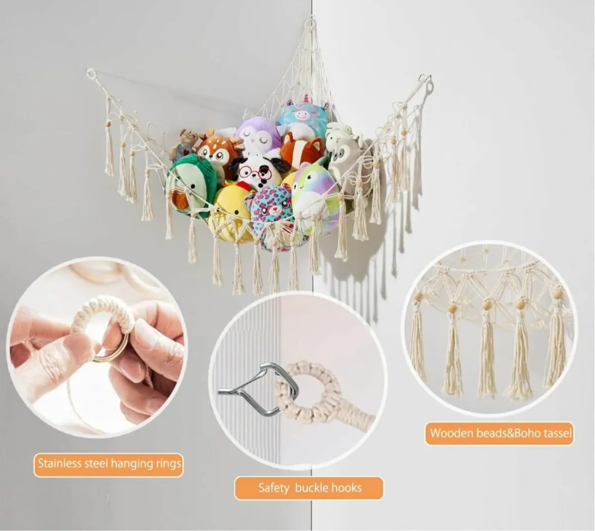Squishmallow bundle and toy hammock - Image 3