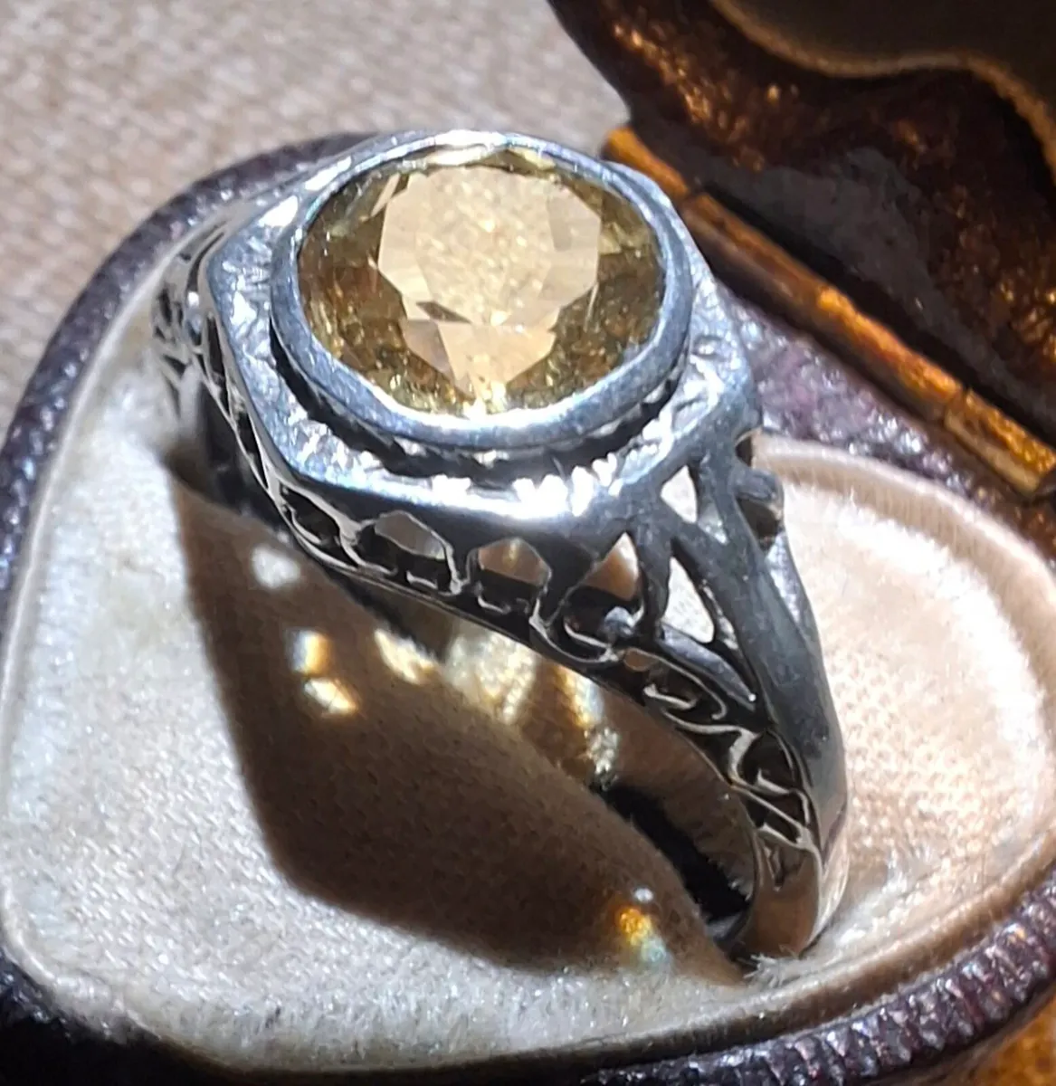Sterling Silver 925 Citrine Ring - Image 4