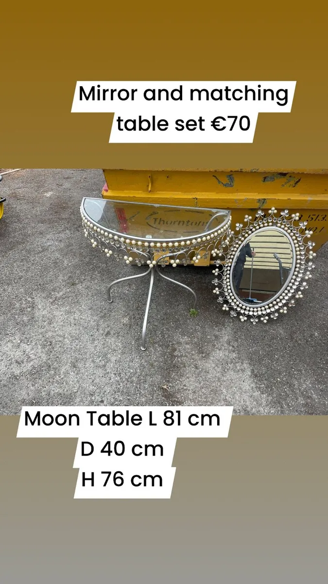 Hall table + mirror - Image 1