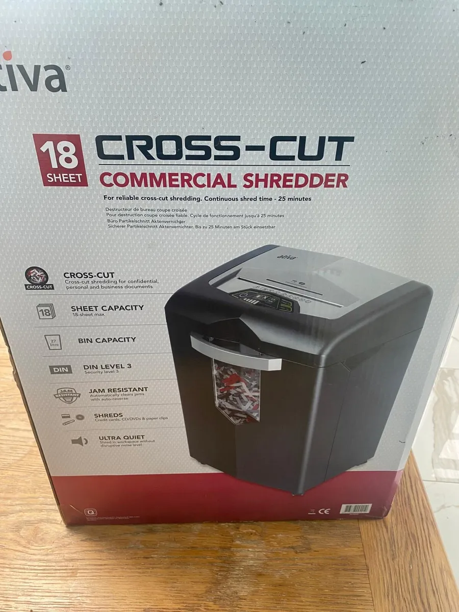 Activa 18 Sheet Cross-Cut Commercial Shredder - Image 1