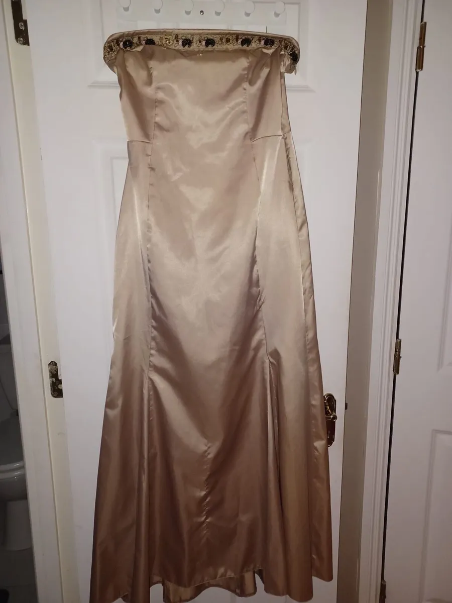 Vero Moda, Champagne, Full Length Dress, Size 12. - Image 2