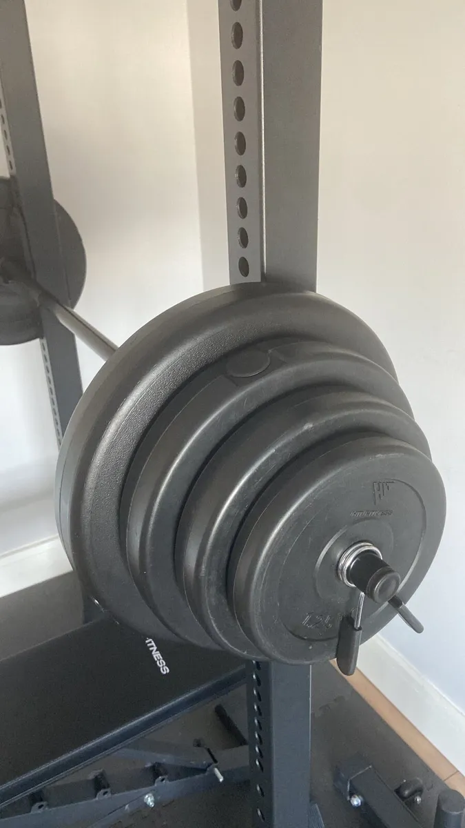 Home Gym Equipment (Bench, Rack, Weights, Pulley) - Image 2