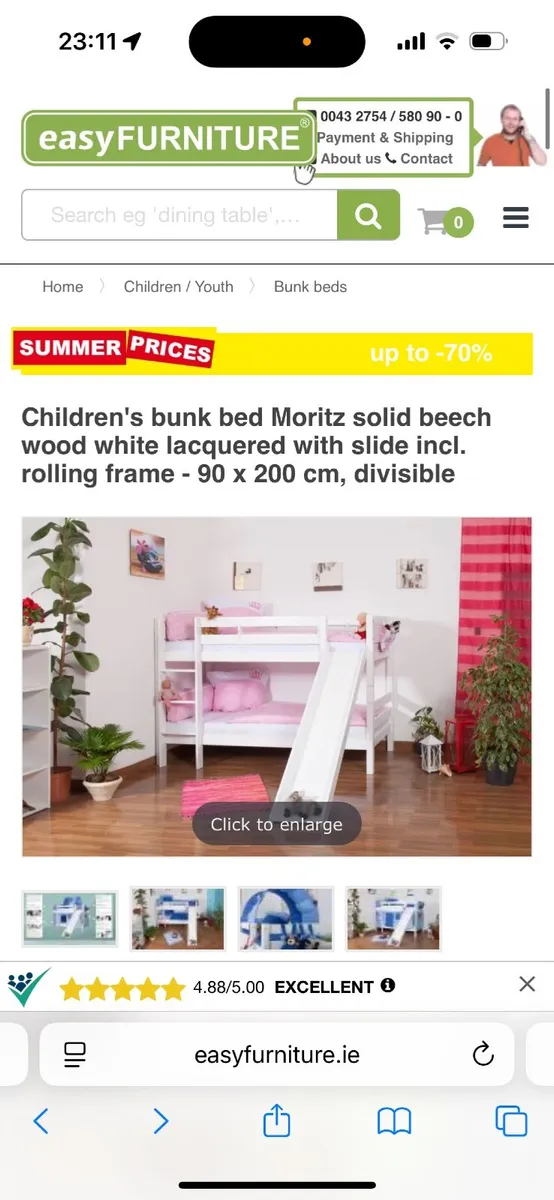 Bunk beds with slide - Image 4