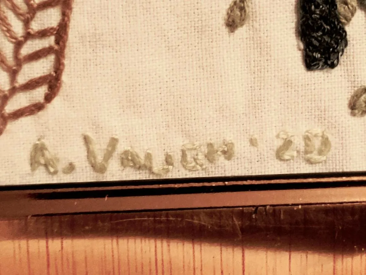 GOLDEN WALL TAPESTRY, 24CT Gold Stitching & Signed - Image 3
