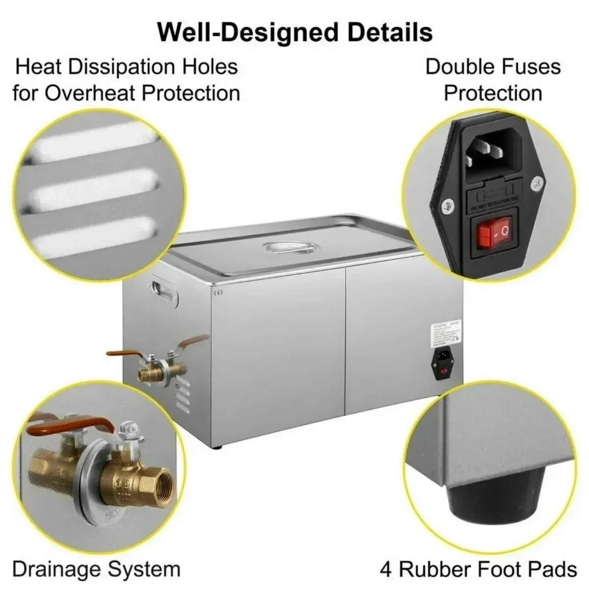 22L Ultrasonic Cleaner Stainless Steel Machine - Image 4