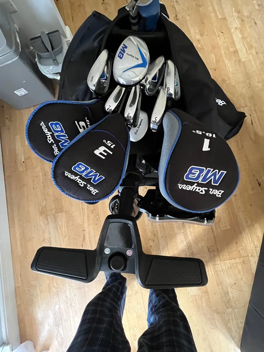 Golf clubs and cart - Image 4