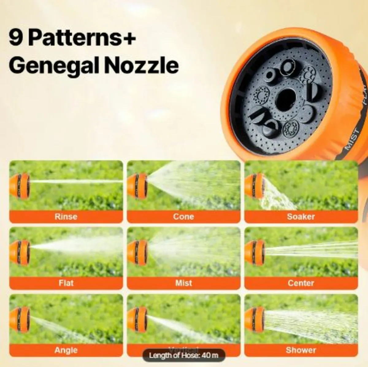 Retractable Garden Hose Reel 1/2 Inch x 131.23 ft - Image 1