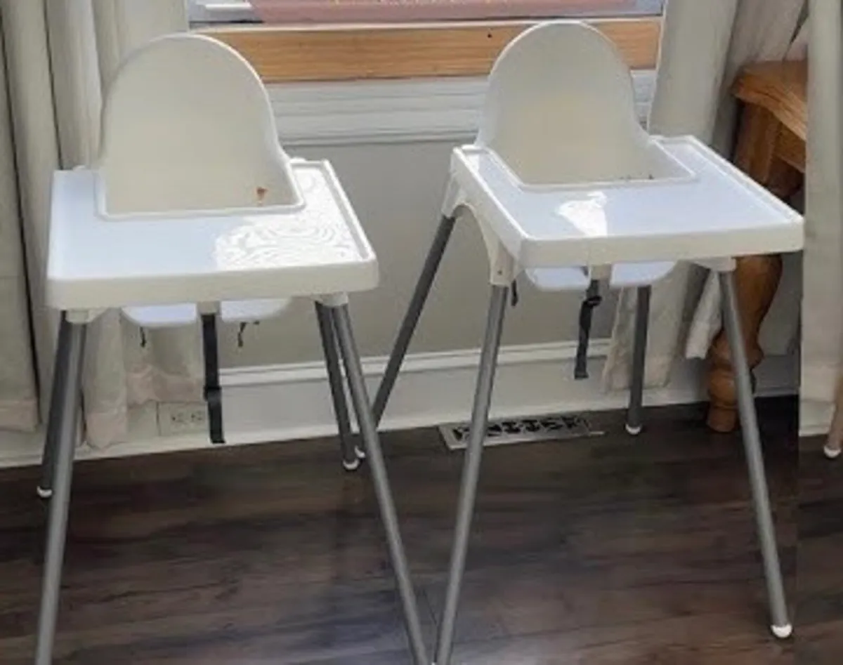 2 Ikea kids feeding chairs - Image 1