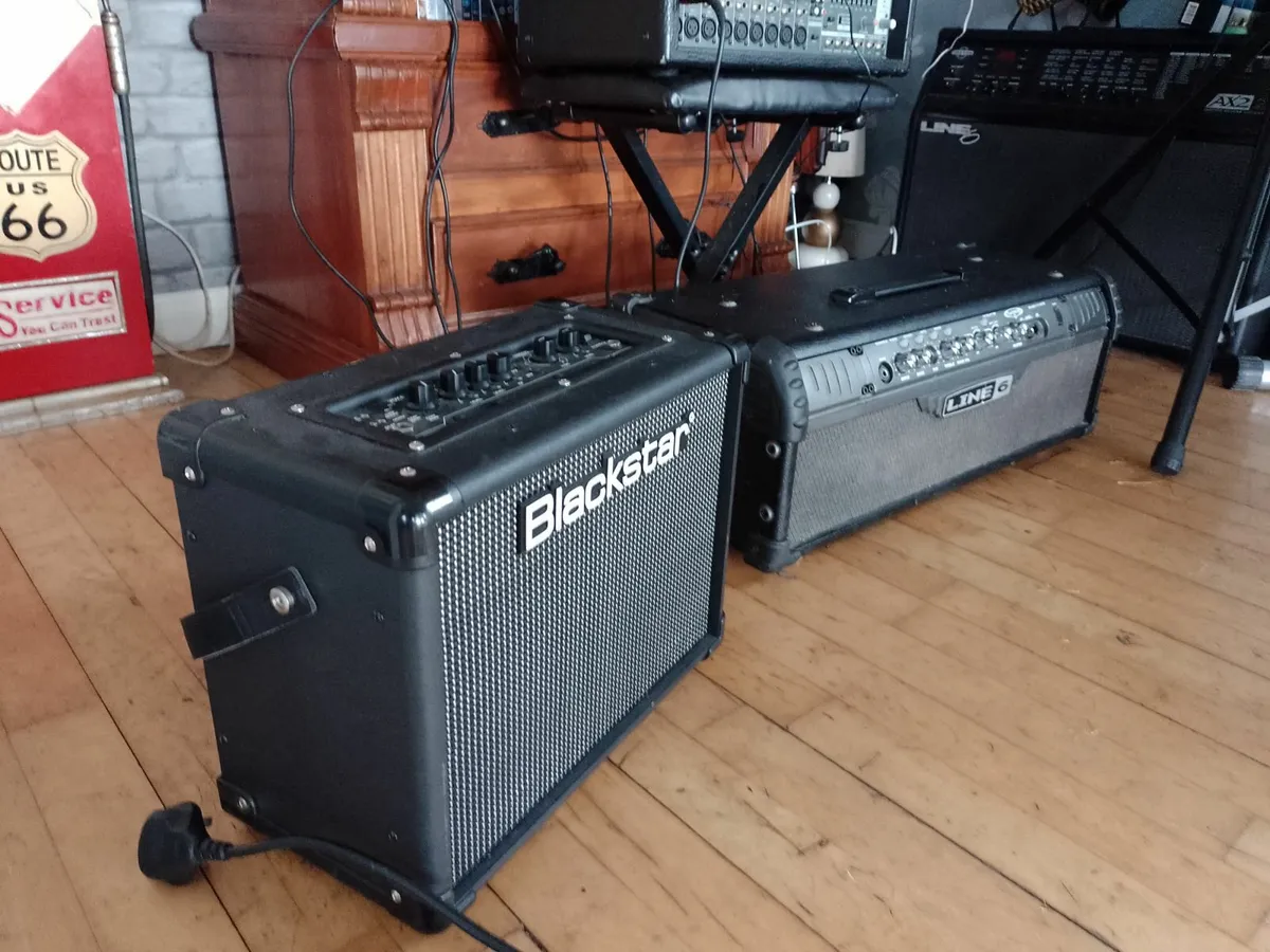 TWO GUITAR AMPLIFIERS. BLACKSTAR+ LINE 6 HEAD AMP. - Image 2