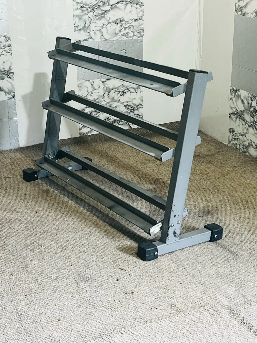 Heavy duty 3 tier dumbbell rack - Image 2
