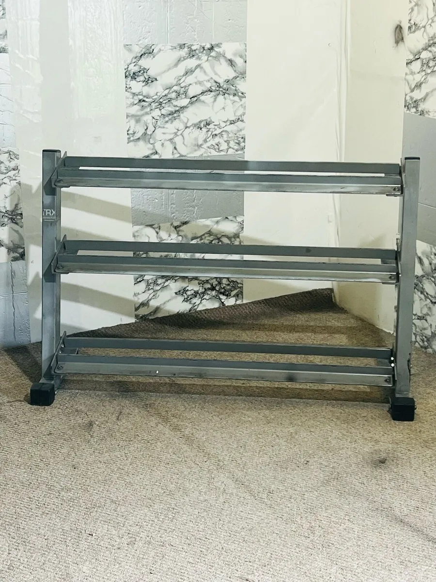 Heavy duty 3 tier dumbbell rack - Image 3