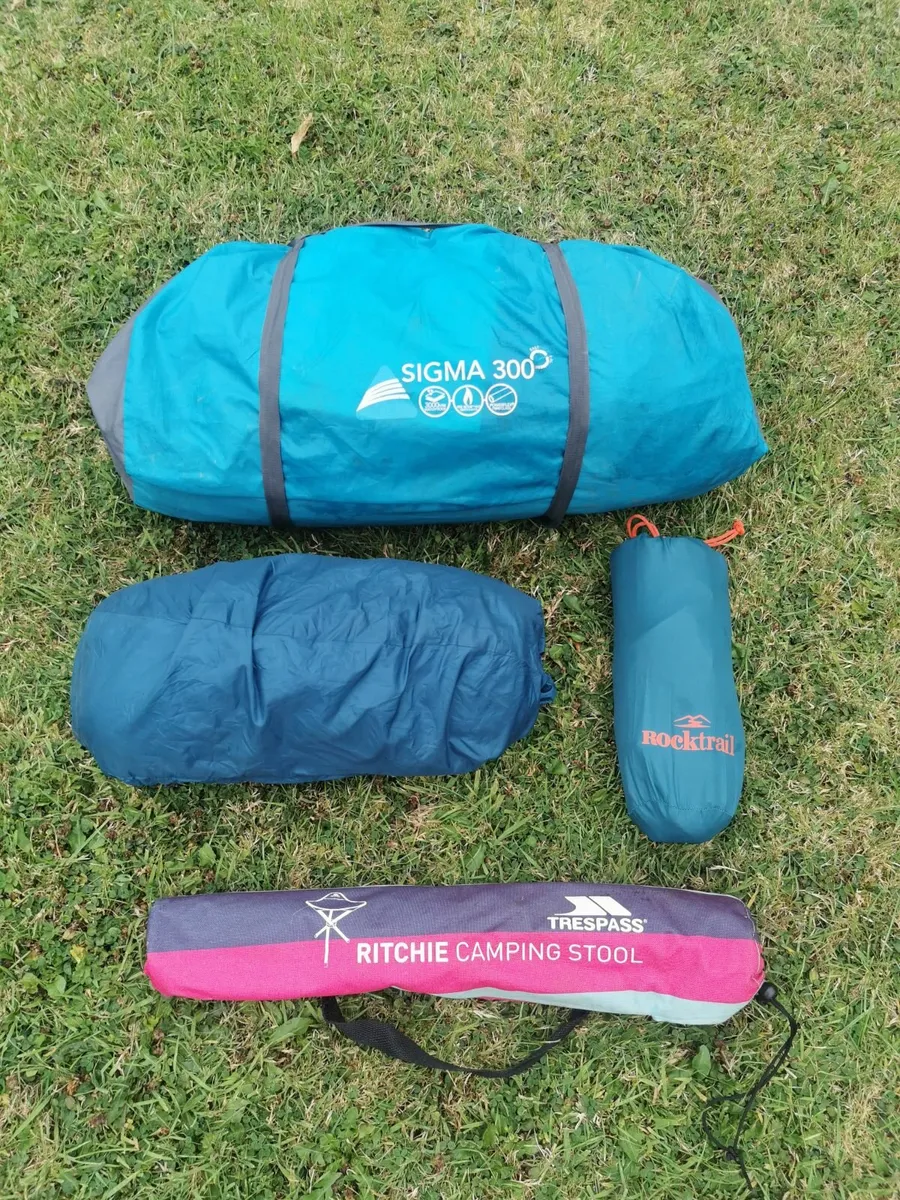Festival Set, tent, sleeping bag, mattress, stool - Image 4