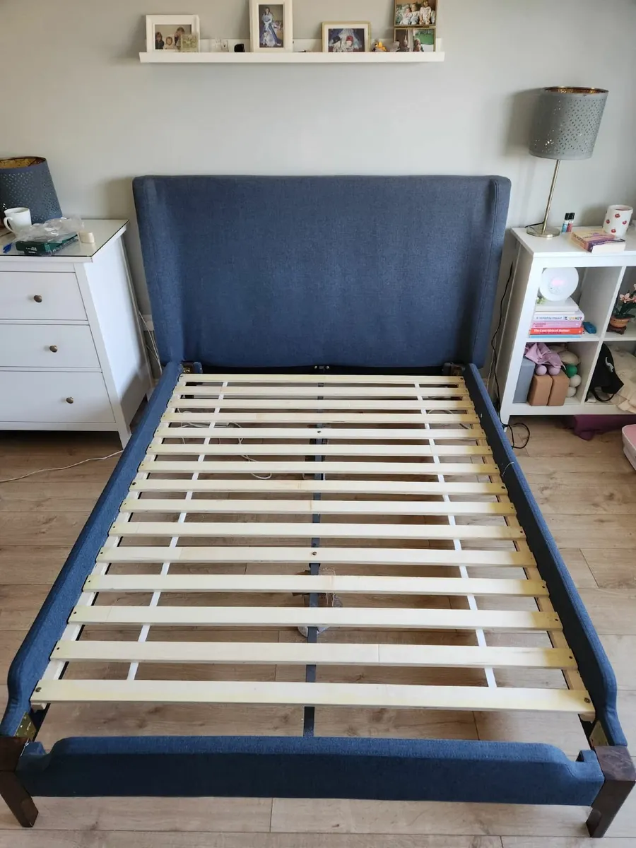 Navy blue Hagan Bedframe - Image 1