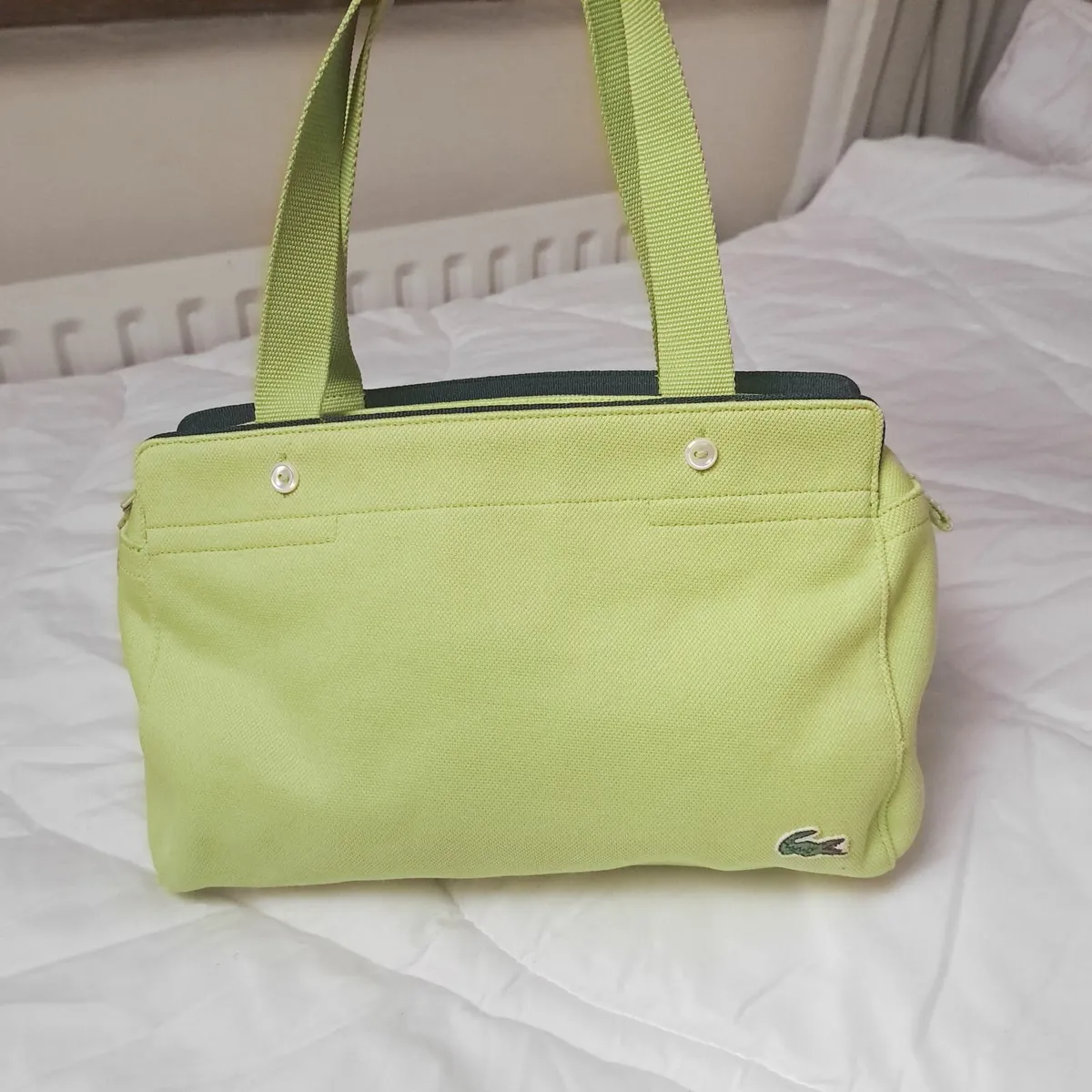 Lacoste Authentic Light Green Zip Mini Handbag - Image 4